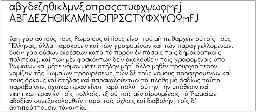 font sample AttikaU